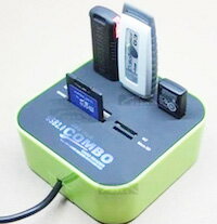 DCMR USB Hub 2.0多機能 USB マルチ 変換 アダプタ MS / Pro Duo / M2 / SD / MMC / Micro SD / USB x3 お楽しみカラー