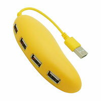 DCMR 4口 USB ハブ 南国 マンゴー ベジタブル 野菜 果物 マルチ 接続 タップ USB 分岐 ケーブル 熟成イエロー 半熟グリーン お楽しみカラー