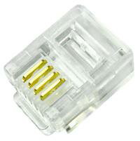 DCMR 電話線 有線 RJ11 4芯 ケーブル ヘッド 5個 セット