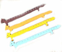 DCMR 定規 【 15cm 】 アンティーク レトロ アニマル フォックス ナチュラル ルーラー キツネ カラフル ポップ お楽しみカラー