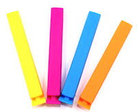 DCMR 密封 クリップ 開封後 食品 保存 袋 ハサミ 【5本 セット】カラフル お楽しみカラー