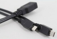 DCMR USB メス 変換 Micro USB 二股 オス 変換 スマートフォン ダブル 充電 延長 ケーブル