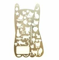 DCMR 文具 ネコ 図形 ねこ お絵かき 猫 定規 縁 鉛筆 なぞって 描く 動物 夜空 月 幾何学 模様