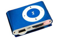DCMR 【 本体のみ 1点 】 (ブルー)クリップ MP3 プレーヤー 再生 Micro SD カード 使用 音楽 入れるだけ 簡単 再生 操作 シンプル 機能 スポーツ ジョギング