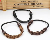 DCMR ジュエリー ゴールド ウィッグ ヘアバンド 三つ 編み 風 髪留め ヘアバンド アクセサリー