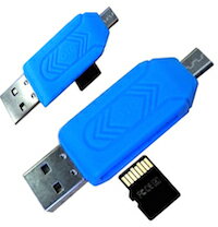 DCMR 【お楽しみカラー1点】TF / Micro SD / SD / Mini USB / USB 変換 コンパクト マルチ USB 読み取り カード リーダー