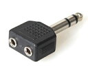 DCMR 3極 タイプ 特殊 【 6.5 mm to 分岐 3.5mm 】 イヤホン ヘッド セット 用 特殊 高級 二股 マイク ケーブル カップル ケーブル