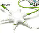 DCMR 3極 タイプ 特殊 3.5mm 6口 入力 分岐 イヤホン ヘッド セット 用 特殊 高級 二股 マイク カップル ケーブル 簡易 ミキサー