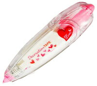 DCMR 文房具 デコレーション シール テープ ノック式 ハート 1点