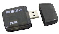 DCMR 【お楽しみカラー1点】TF / Micro SD / SD / Mini USB / USB 変換 コンパクト マルチ USB 読み取り カード リーダー