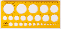 DCMR 文具 【 1点】2mm - 40 mm 円 20cm 定規 特殊 数学 問題 作成 図形 製図 記号 グラフ 関数 銀行 設計 建築 マルチ 定規 数字 図形 お絵かき 定規 幾何学 模様　お楽しみ色
