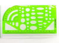 DCMR 文具 【 1点】分度器 円 楕円 四角 三角 菱形 特殊 数学 問題 作成 図形 製図 記号 グラフ 関数 銀行 設計 建築 マルチ 数字 図形 お絵かき 定規 幾何学 模様