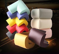 DCMR キッチン 【色；ウッド 2個入り】はいはい 赤ちゃん つかまり立ち したら 安全 エッジ ガード 傷 怪我 子供 を守る 机 角 縁 カバー