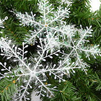 DCMR メリー クリスマス 【 2枚セット 】 30cm 雪 の 結晶 ツリー 飾り 幸せ パレード オーナメント 飾り 付け 1個 クラシック レトロ スタイル ダメージ 加工済