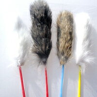 DCMR ペット用品 【1点 形；尻尾 色:お楽しみ】 キャット 猫じゃらし 棒 もふもふ ボール しなり 誘惑のサムネイル