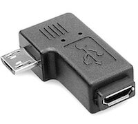 DCMR 【 右 変換 】 Micro USB オス to Micro USB メス 特殊 変換 ジョイント コネクタ ジョイント ケーブル アダプタ マイクロ USB ミニ