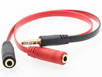 DCMR 4極 CTIA オス 二股 PC マイク イヤホン 変換 3.5 mm メス イヤホン ジャック 端子 ヘッド セット 規格 変換 パソコン マイク ...