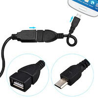 DCMR 【ホワイト 1点】USB メス Micro USBメス ( Aメス - MicroB ) 台形 アダプタ 延長 0.15m MPA-EMA015BK USB ホスト 機能 Android スマホ と USB 機器 接続