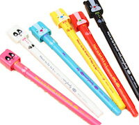 DCMR 文具 【全色6本セット】アニマル 猫 にゃーお トイ ボールペン ポップ カラー キャット ねこ