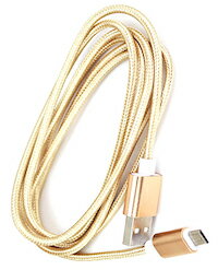 DCMR スマホ用品 アンドロイド 充電 ケーブル 高速 2A 充電 対応 1.5M 1点 ゴールド