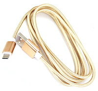 DCMR スマホ用品 アンドロイド 充電 ケーブル 高速 2A 充電 対応 1.5M 1点 ゴールド