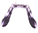 DCMR メガネコンタクト 八の字 U字 鼻あて 特殊 部品 R-428 ネジ穴 2個(ネジ穴間隔5mm程度) 1点 クリアカラー
