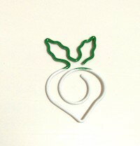 DCMR デザイン クリップ 立体 リアル 大根 カブ ファッション 文具 10個 セット