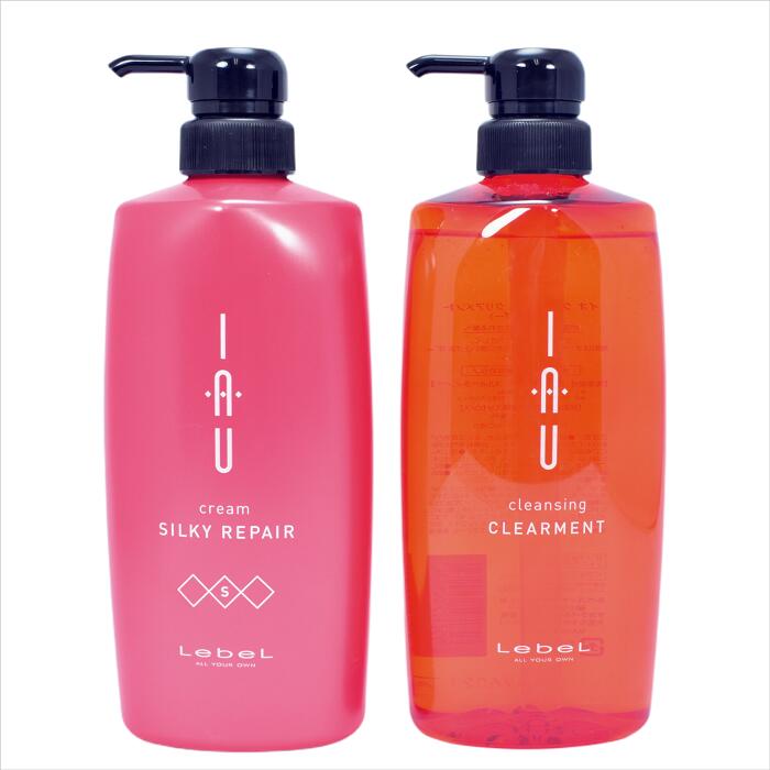 【国内正規品】LebeL IAU　ルベル　イオクレンジング　クリアメント600mlとクリームシルキーリペア600mlのセット　ヘアサロン専売品　ヘアシャンプー　自然由来　SNS人気
