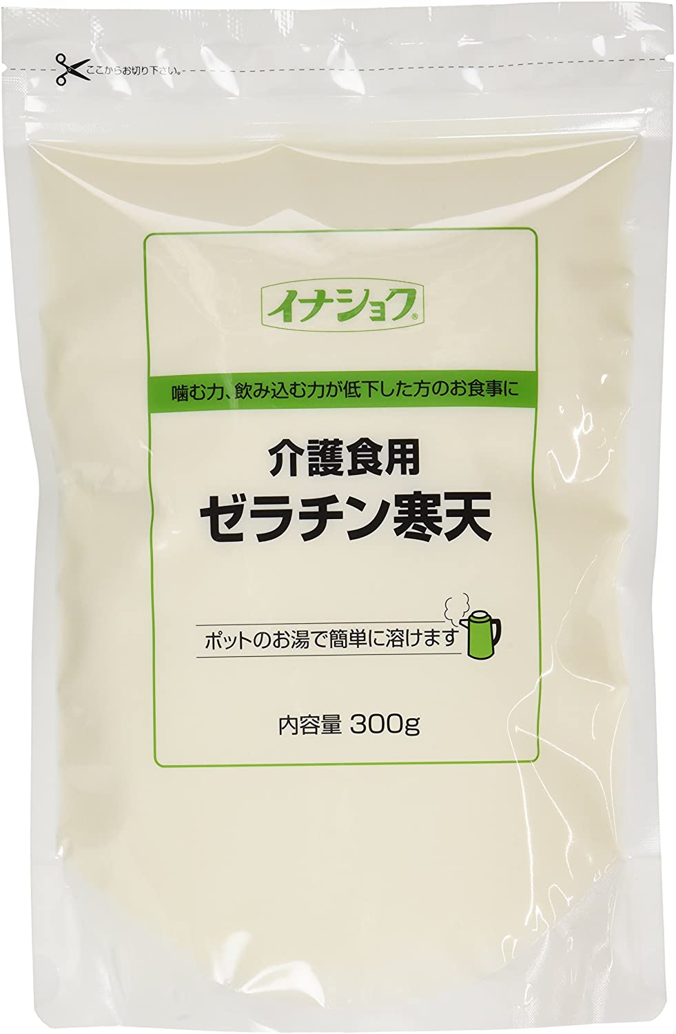 商品紹介 ・ゼラチンよりも早く固まり、ダレにくいゼリーを作ります。 ・寒天とゼラチンの融合により、ゼラチンのゼリーがダレにくくなりました。煮立てる必要がなく、ポットのお湯や電子レンジで簡単に溶かすことができます。 ・ゼラチン同様、水分補給やデザート、おかずなどのゼリーにご利用いただけます。 ・扱いやすい顆粒品で、80℃以上の熱湯で溶解します。 原材料・成分 ●原材料／ゼラチン、寒天、粉あめ●栄養成分／（100g当たり）エネルギー356kcal、たんぱく質80g、脂質0.1g、炭水化物8.8g、ナトリウム180mg●使用量目安／5gで300〜330gのゼリー●賞味期限／1年間（常温未開封）●生産国／日本 ※使用する食材によって、ゼリー状に固まるまでの時間が異なりますのでご注意ください。※飲み込みの状態に合わせて、ゼリーの硬さ（本品の使用量）を調節してご使用ください。 重要なお知らせ 原材料・成分 ●原材料／ゼラチン、寒天、粉あめ●栄養成分／（100g当たり）エネルギー356kcal、たんぱく質80g、脂質0.1g、炭水化物8.8g、ナトリウム180mg●使用量目安／5gで300〜330gのゼリー●賞味期限／1年間（常温未開封）●生産国／日本※使用する食材によって、ゼリー状に固まるまでの時間が異なりますのでご注意ください。※飲み込みの状態に合わせて、ゼリーの硬さ（本品の使用量）を調節してご使用ください。