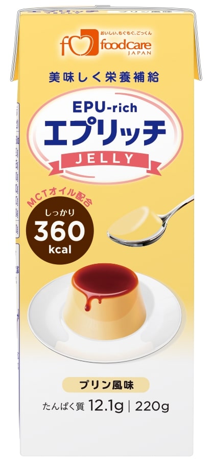 乐天商城 - フードケア エプリッチゼリー プリン風味 220g×24本【栄養補助食品 介護食 高齢者】