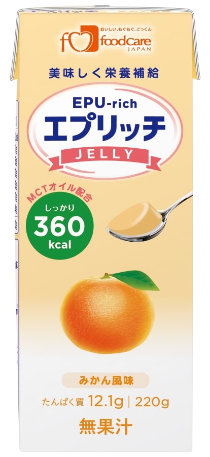 フードケア エプリッチゼリー みかん風味 220g×24本【栄養補助食品 介護食 高齢者】