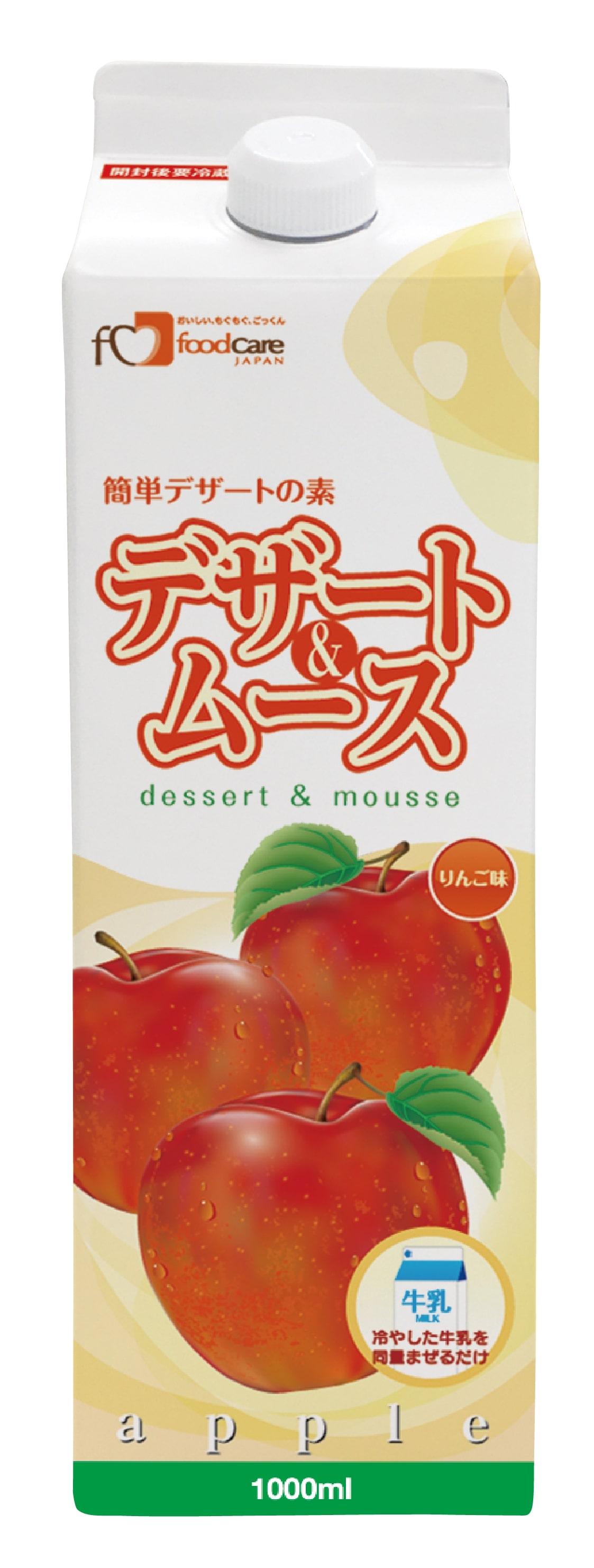 フードケア デザート＆ムース りんご味 1000ml×6本【介護食 業務用 高齢者 飲み物】