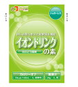 《特徴》 ●水分だけでなく失われたイオン（電解質）も効率よく補給できます ●体液に近い浸透圧です（276mOsm/kg・H2O） ●シュガーレスです（糖類0g） ●カロリーオフです（10kcal/100ml:1L溶解時） ●水1Lに1袋溶かすだけで簡単に作れます 《ご使用方法》 水1Lに本品1袋（34g）をよく溶かしてお飲みください。 原材料名 マルチトール、食塩、コンブエキス、パラチノース、調味料（アミノ酸）、酸味料、塩化K、甘味料（アセスルファムK、スクラロース）、乳酸Ca、炭酸Mg、香料、着色料 アレルギー(特定原材料等27品目) 該当なし 賞味期限 製造後1年 《使用上の注意》 ・本品は吸湿しやすいので開封後はすぐにご使用ください。 ・本品を溶かした後は冷蔵庫で保存し、お早めにお飲みください。 ・本品を溶かしたり保存する場合には、金属容器は使用しないでください。 ・粉末中に色素由来の粒が見られますが、品質に問題ありません。 ・使用される方の体質や体調によりおなかがゆるくなることがあります。 《栄養成分表》 栄養成分表 単位 100gあたり 1袋（34g）あたり エネルギー kcal 293 100 たんぱく質 g 44.6 15.2 脂質 g 0 0 糖質 g 50.8 17.3 糖類 g 0 0 食物繊維 g 0.7 0.2 ナトリウム mg 1220 415 カリウム mg 646 220 カルシウム mg 133 45 マグネシウム mg 15 5 リン mg 0 0 鉄 mg 0 0 食塩相当量 g 3.1 1.1 《イオン濃度（mEq/L）》 Na+ 18 K+ 6 Ca2+ 2 Mg2+ 0.4 CI- 11 citrate3- 55 lactate- 1体に必要な水分と電解質を補給