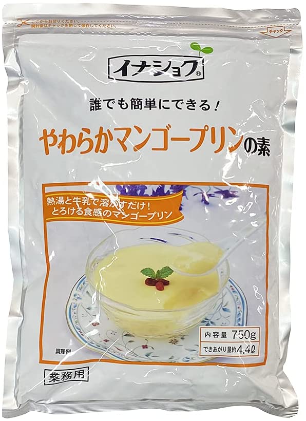 伊那食品 やわらかマンゴープリンの素 750g【イナショク 業務用 デザート 手作り】