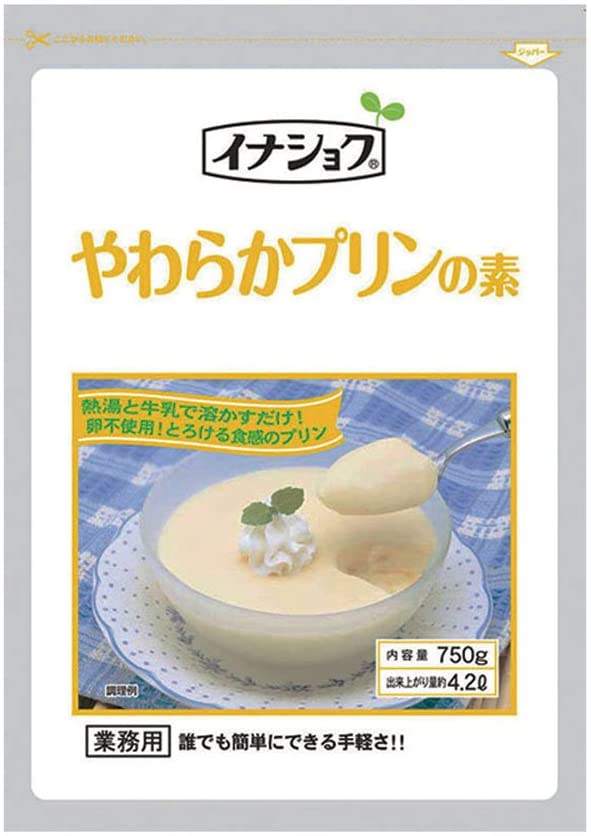 《特徴》 ・口の中で溶けるような、なめらかな食感のプリンです。 ・熱湯に溶かして牛乳を加えるだけで簡単にプリンが作れます。 ・卵を使っていませんので卵アレルギーの方にもお召し上がりいただけます。 ・1袋で約4.2Lも出来るプリンの素です。 ...