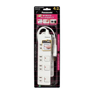 樂天商城 - パナソニック【Panasonic】ザ・タップZ(ACアダプター対応)(4コ口・2m) WHS25249WP（ホワイト）★【WHS25249WP】