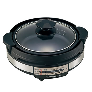 象印【ZOJIRUSHI】グリルなべ あじまる 1台3役 EP-SA10-BA（ブラック）★【EPSA10BA】