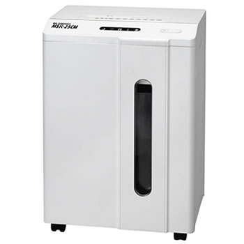 ■こちらの商品のご購入は法人(会社)様に限らせていただきます。 メーカー直送・配送のみとなりますため、 エレベーターの無い建物等玄関までに階段がある場合や、 エレベーターに商品が乗らない場合は、階下でのお引渡しとなります。 代引き・他商品との同時発送・配送の日時指定は対応不可となります。 また、ご注文確定後（受注確認メール送信後）のキャンセルも お受けすることができません。 ※メーカー欠品により手配できない場合を除きます。 ※北海道・沖縄・離島等は配送不可となります。 ご注文お受付後、別途配達可能なお日付をスタッフよりご連絡させていただきます。 ※ご注文時備考欄に商品お届け先様の【ご担当者様名】を合わせてご記載いただきますようお願い申し上げます。 以上、あらかじめご了承頂けますよう、お願い致します。 大容量のキャビネットタイプ最大細断枚数25枚のハイパフォーマンスモデル◆ワンカットクロス一軸にワンカットカッターを組み込んで一対とし、縦切り横切りを一度に行うカット方式。細断くずはミリ単位でチップ状に細断され、収容能力を高めます。◆セパレートメディアトレイセパレートメディアトレイトレイ排出口が別にあり、細断後の手間を軽減する設計になっています。◆グリーン購入法適合製品グリーン購入法適合製品品質や価格だけでなく環境の事を考え、環境負荷をできるだけ小さくした製品です。・基本機能オートスタート、オートストップ、オートリバース、オートカット、オーバーフローストップ、とびらスイッチ、ブレーカ【仕様】本体サイズ：W430 × D302 × H640mm質量：約26.2kg投入幅：230mm細断寸法：約4.0×40.0mm定格時間：30分電源：AC100Vくず収容能力(A4PPC)：約620枚くず箱容量：約34.1リットルメーカー：明光商会JAN：4993460141405