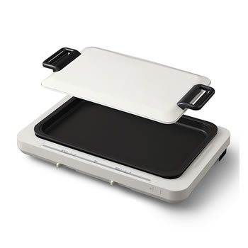 アイリスオーヤマ【キッチン家電】左右温調ホットプレート WHP-011-W（ホワイト）★【WHP011W】のサムネイル