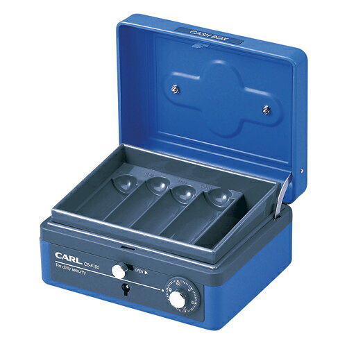 Rakuten - カール事務器【CARL】キャッシュボックス（M） ブルー CB-8100-B★【手提げ金庫】