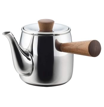 宮崎製作所【18-8ステンレス製】0.38L 茶き 急須 茶こし付き 直火不可 小 かがみ CHA-1★【CHA1】