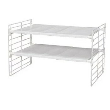 Rakuten - アイリスオーヤマ【キッチン収納用品】シンク下伸縮棚 2段 ホワイト USD-2V★【USD2V】