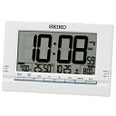 セイコー【SEIKO】電波目覚まし時計 プラスチック枠(白) SQ323W★【デジタル時計】