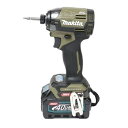 マキタ【makita】40Vmax2.5Ah 充電式インパクトドライバ(オリーブ) TD002GRDXO★【電池2個・充電器・ケース付き】