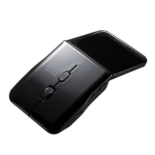 静音 Bluetooth5.0 IR LEDマウス(5ボタン/薄型) MA-BTIR1165BK サンワサプライ【ON/OFFスイッチ搭載】【大型サイズ】