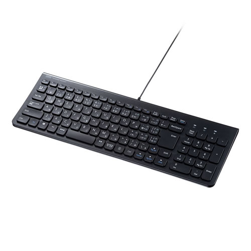 USB Type-C スリムキーボード(テンキー付き/103キー) SKB-SL31CBK サンワサプライ【薄型】【パンタグラフ式】 USB Type-C スリムキーボード(テンキー付き/103キー) SKB-SL31CBK サンワサプライ【薄型】【パンタグラフ式】