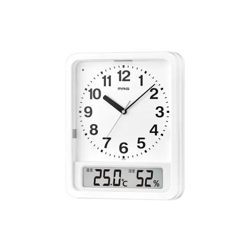 MAG 電波自動点灯置掛両用時計 ルック W-779WH-Z ノア精密【単三乾電池1本・単二乾電池4本使用】【ステップ秒針】 MAG 電波自動点灯置掛両用時計 ルック W-779WH-Z ノア精密【単三乾電池1本・単二乾電池4本使用】【ステップ秒針】