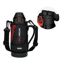 真空断熱スポーツボトル ブラックオレンジ 0.8L ポーチ&ストラップ付き 保冷 水筒 FJS-800F-BKOR サーモス【THERMOS】【ワンタッチオープ...