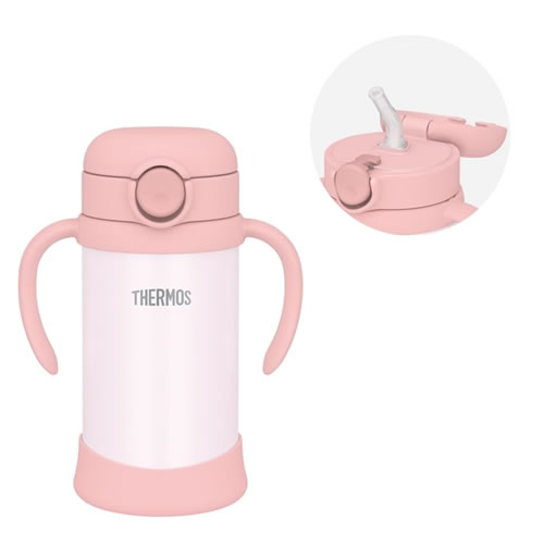 まほうびんのベビーストローマグ ピーチ 0.35L ベビー用品 水筒 FJT-350-PCH サーモス【THERMOS】【スペアストローセット付き】
