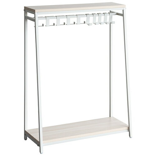 棚付きバッグハンガー Mersa（メルサ） ホワイト カバンラック 玄関ラック BHG-610-WH 宮武製作所【お..